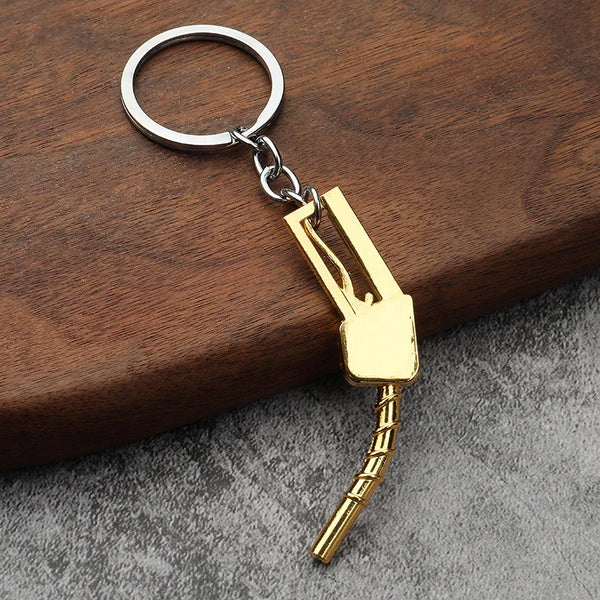 Gas Nozzle Keychain – Gold